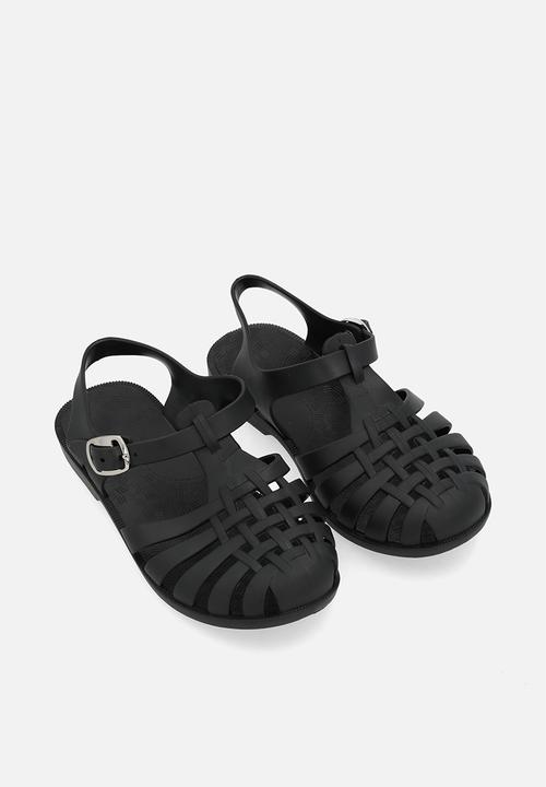 Pop Candy - Closed toe jelly sandals-black