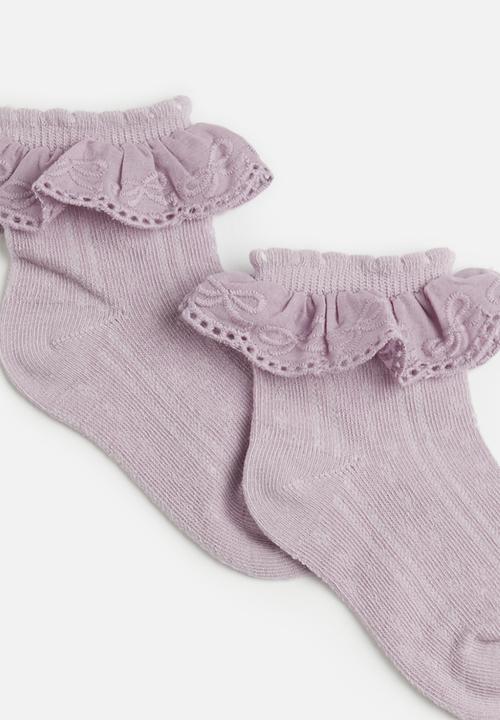 Pop Candy - Frilled socks - purple
