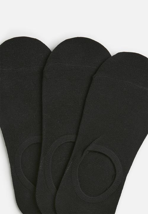 Pop Candy - 3 Piece invisible socks set - black