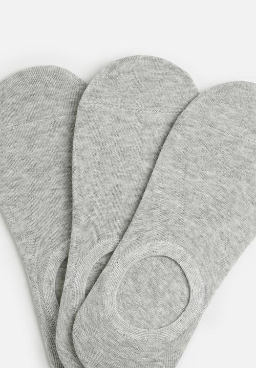 Pop Candy - 3 Piece invisible socks set - grey