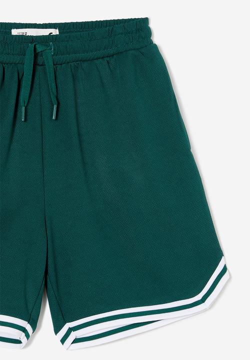 Cotton On - Braxton basketball short - pine tree green
