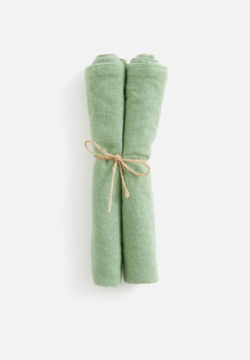 H&M - 2-Pack linen-blend napkins - green