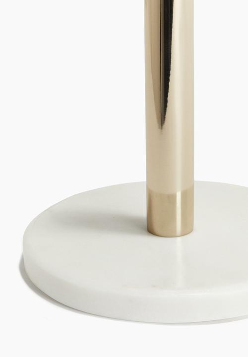H&M - Marble paper towel holder - white