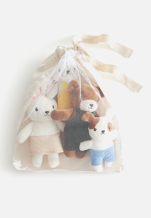 H&M - 4-Piece soft toy set - white animals