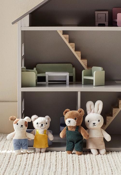 H&M - 4-Piece soft toy set - white animals