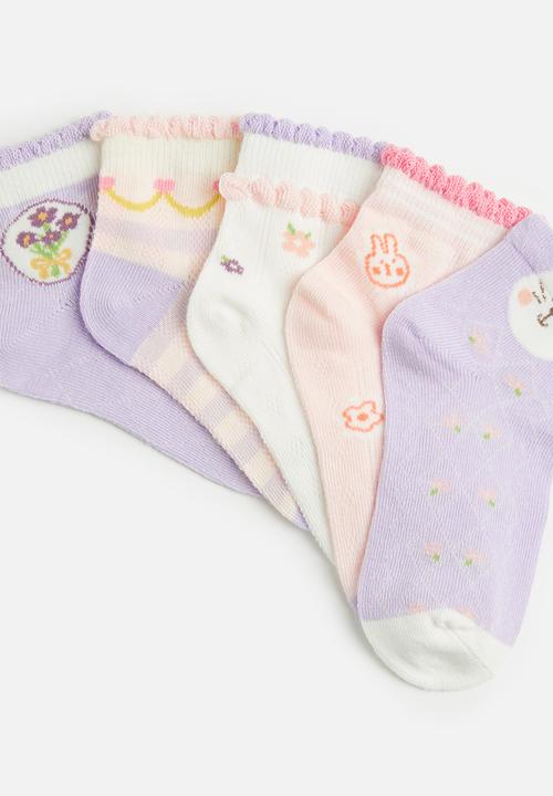 Pop Candy - 5 pack socks set- lilac