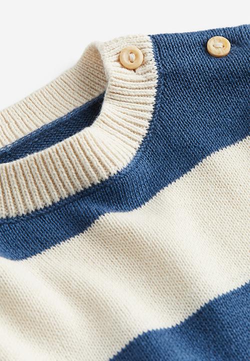 H&M - Knitted jumper - blue striped 