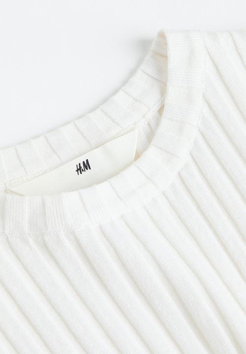 H&M - Rib-knit top - white