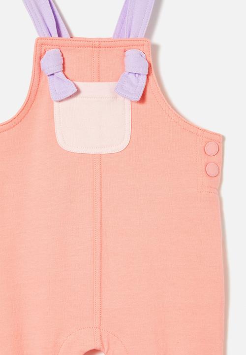 Cotton On - Sam overall - coral dreams/colourblock
