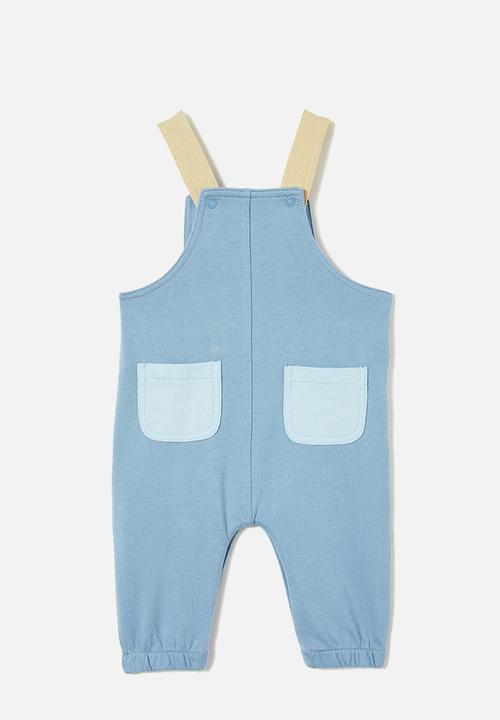 Cotton On - Sam overall - dusty blue/colourblock