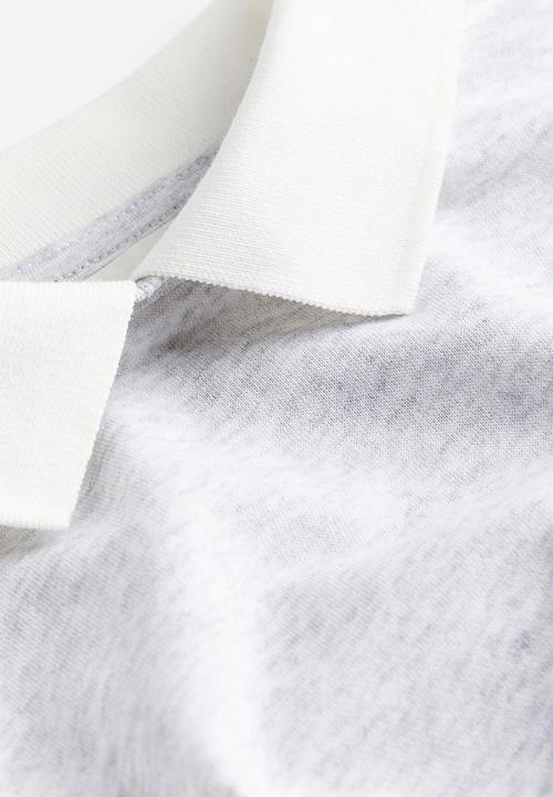 H&M - Collared sweatshirt - light grey marl