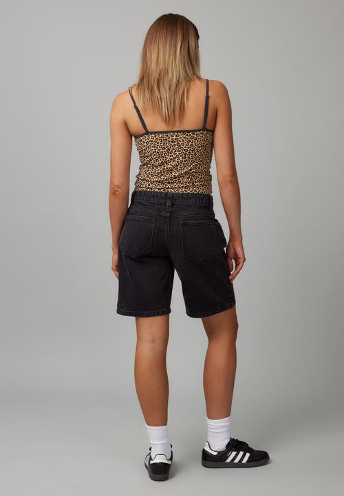 Factorie - Baggy Denim Short - Washed Black