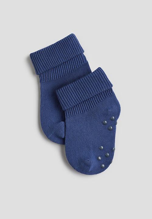 H&M - 3-Pack anti-slip-socks - dark blue & light blue 