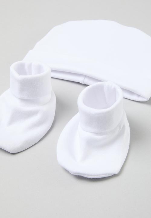 Pop Candy - 3 Piece baby hat set - white