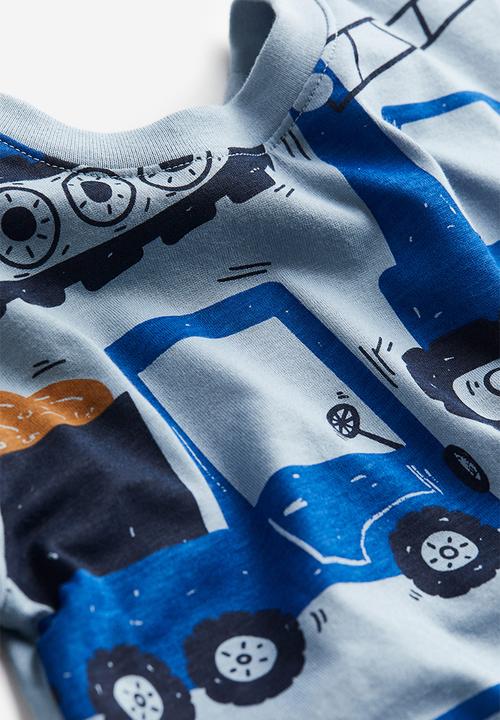 H&M - Long-sleeved T-shirt - dusty blue vehicles