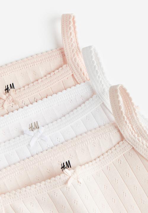 H&M - 3-Pack sleeveless bodysuits - pink & white