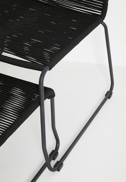 Sixth Floor - Relax chair with footrest - Black