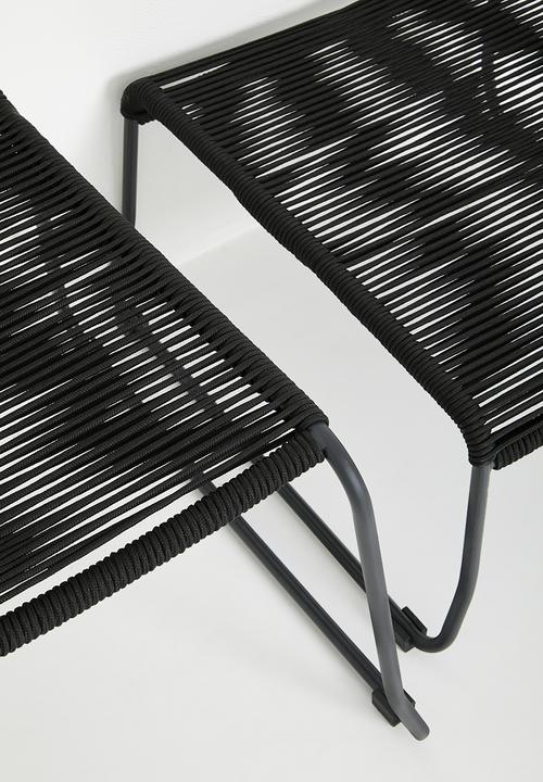 Sixth Floor - Relax chair with footrest - Black