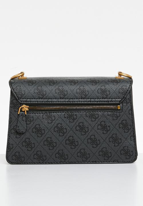 GUESS - Alexie crossbody flap - black logo