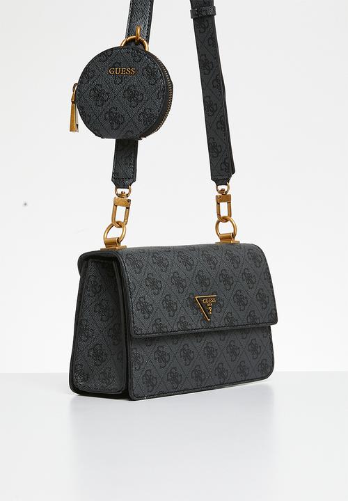 GUESS - Alexie crossbody flap - black logo