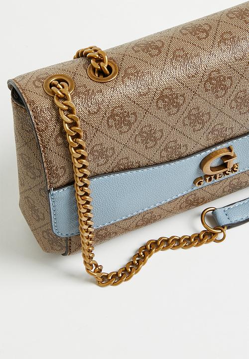 GUESS - Nell convertible crossbody flap bag - brown