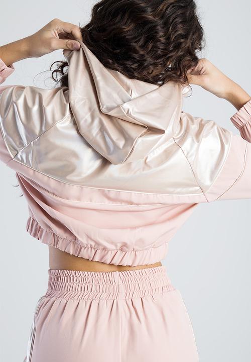 SISSY BOY - Flash Forward: Cropped Quaterzip Tracksuit Top With Hood - Pink