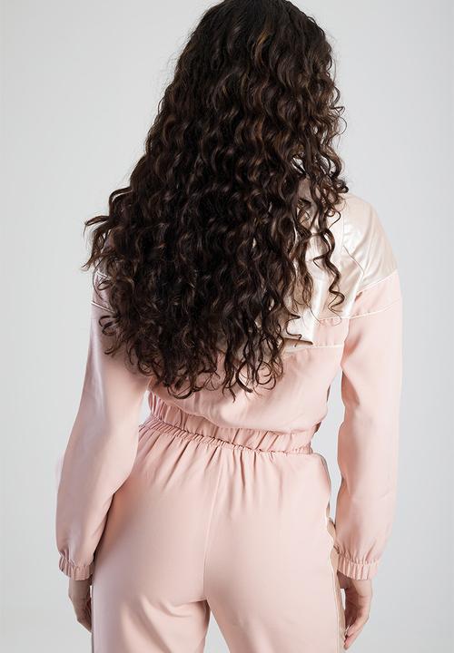 SISSY BOY - Flash Forward: Cropped Quaterzip Tracksuit Top With Hood - Pink