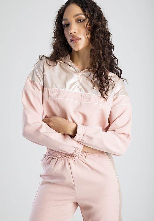 SISSY BOY - Flash Forward: Cropped Quaterzip Tracksuit Top With Hood - Pink