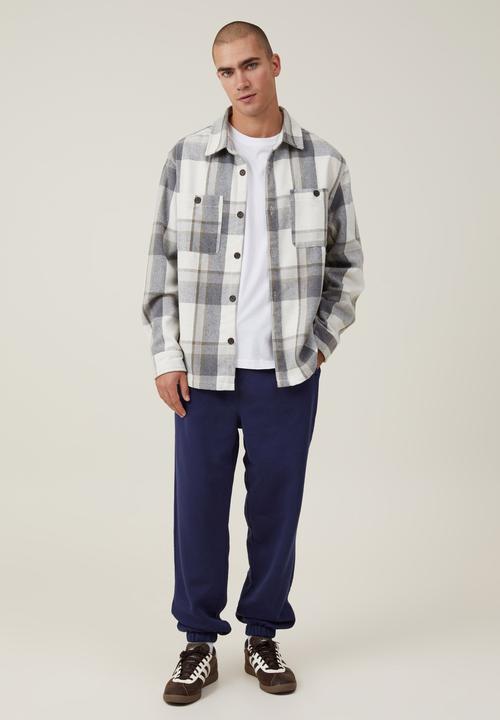 Cotton On - Baggy Cuffed Track Pant - Indigo