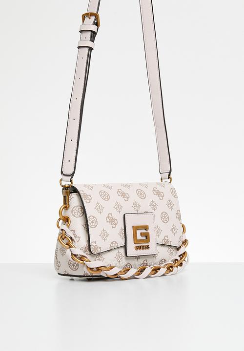 GUESS - Alva mini crossbody flap bag - cream