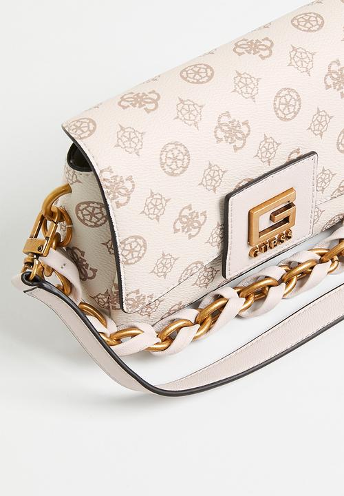 GUESS - Alva mini crossbody flap bag - cream
