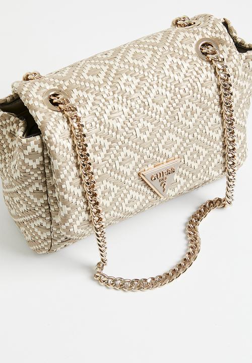 GUESS - Rianee convertible crossbody flap bag - taupe