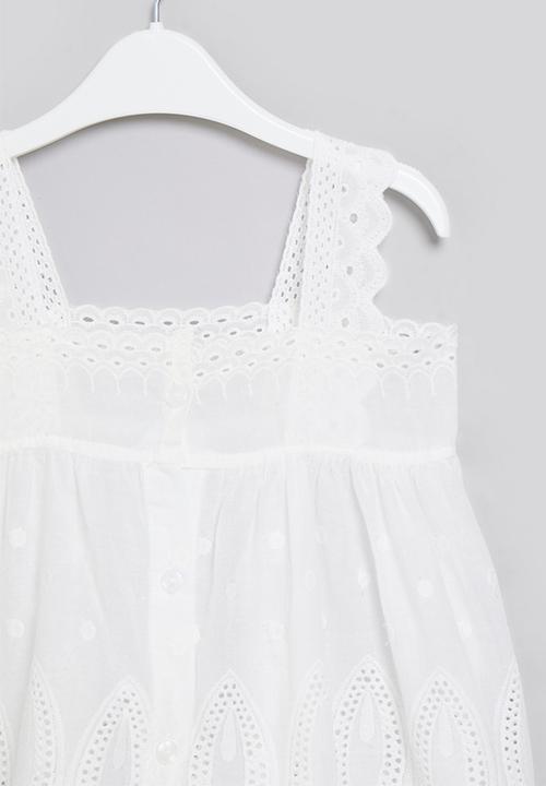 Pop Candy - Anglaise crop top - white