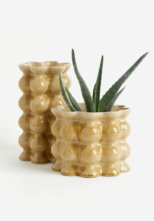 H&M - Reactive-glaze vase - yellow