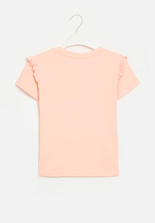 Pop Candy - Frilled sleeve top - pink