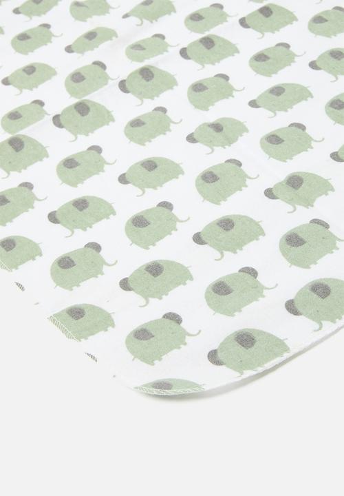 Pop Candy - 4 Piece Printed baby blankets - grey & white