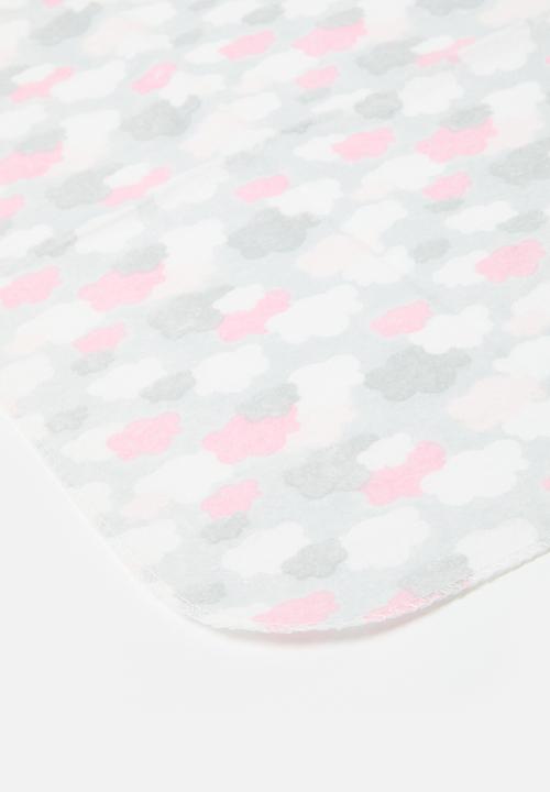 Pop Candy - 4 Piece Printed baby blankets - pink & white