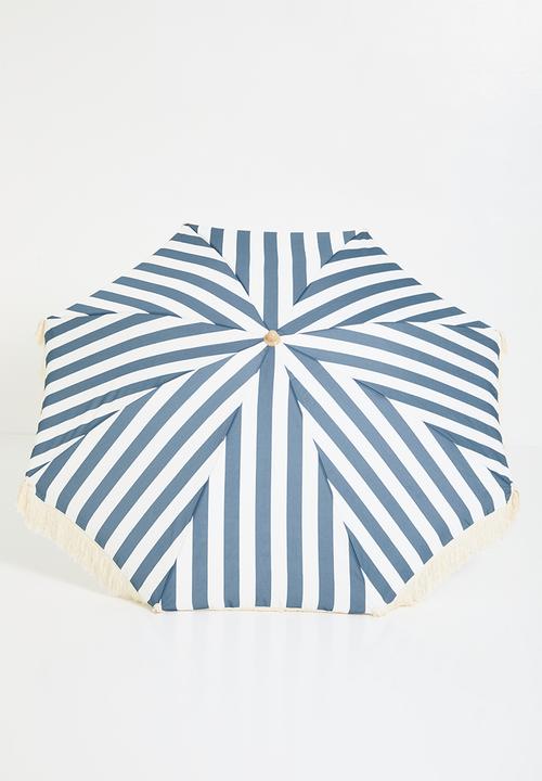 H&S - Candy stripe beach umbrella- blue