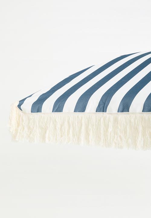 H&S - Candy stripe beach umbrella- blue