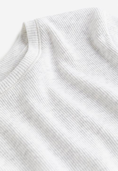 H&M - Fitted t-shirt - light grey marl