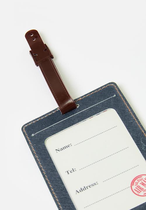 Pop Candy - Printed luggage tag - black