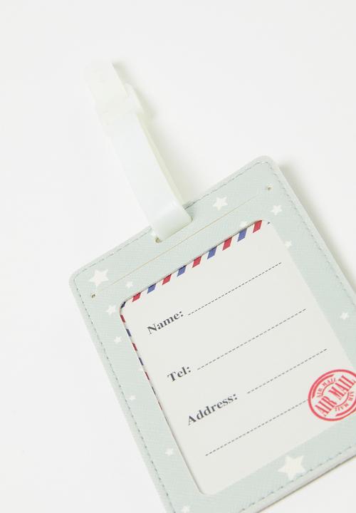 Pop Candy - Printed luggage tag - grey
