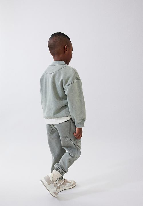H&M - Carpenter joggers - washed khaki green