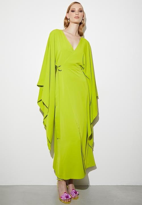 VELVET - Statement maxi dress - bright chartreuse