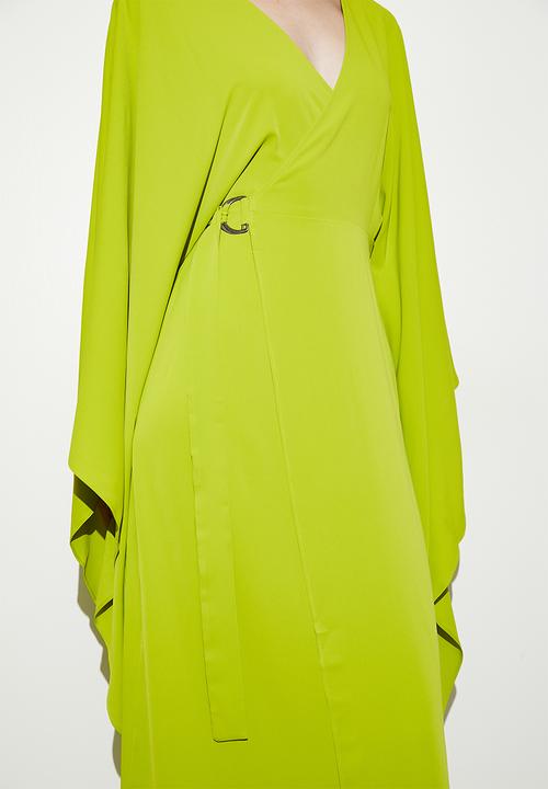VELVET - Statement maxi dress - bright chartreuse