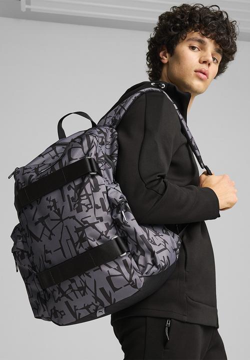 PUMA - Puma Deck Backpack - puma Black Scratch Print AOP