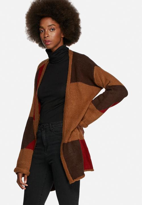 Glamorous - Patchwork Knitted Cardigan
