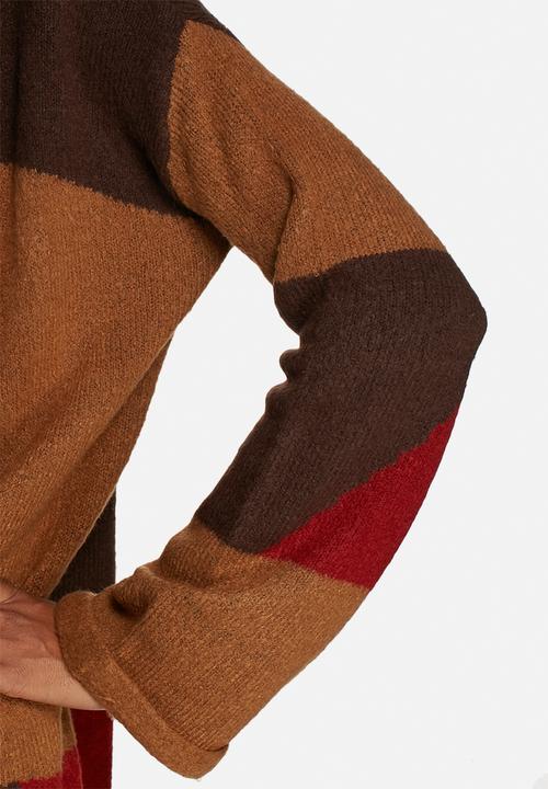 Glamorous - Patchwork Knitted Cardigan