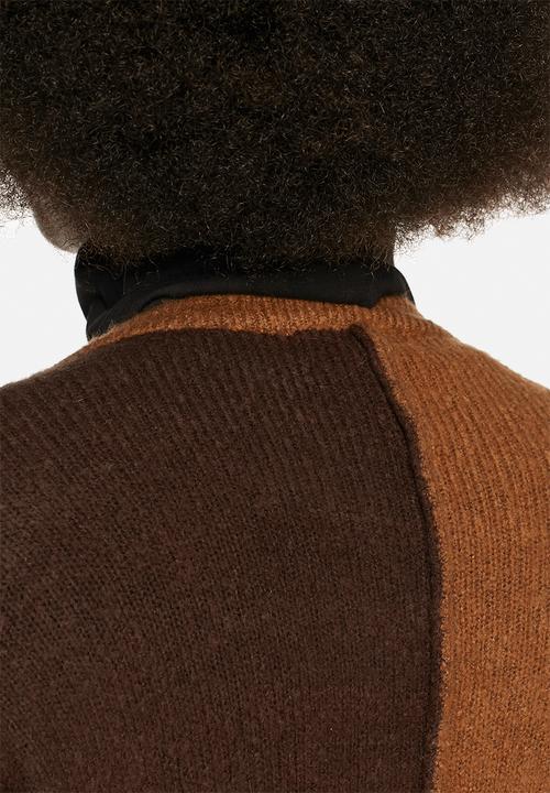 Glamorous - Patchwork Knitted Cardigan