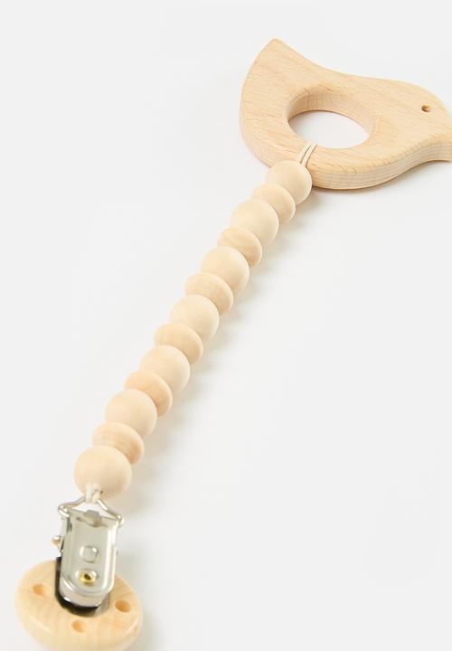 Pop Candy - Wooden pacifier holder -brown
